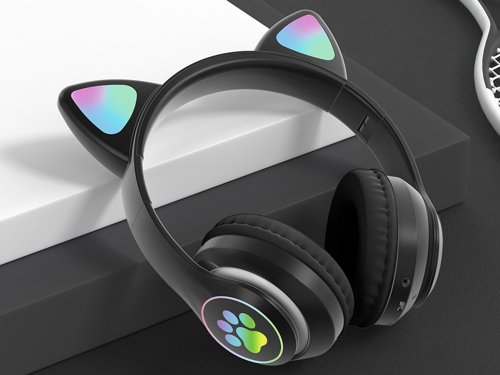 Drahtlose Bluetooth-Kopfhörer FM-Radio MP3 - Schwarz