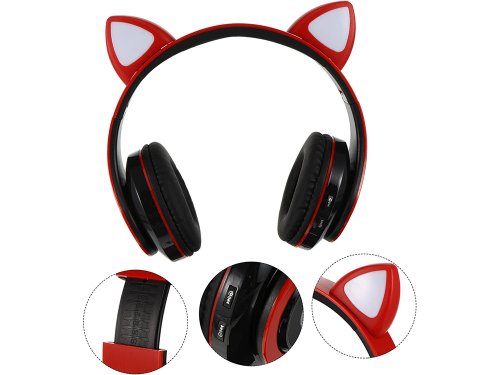 Drahtlose Bluetooth-Kopfhörer FM-Radio MP3 - Rot